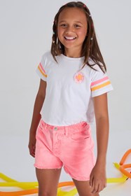 short JACKIE neon coral